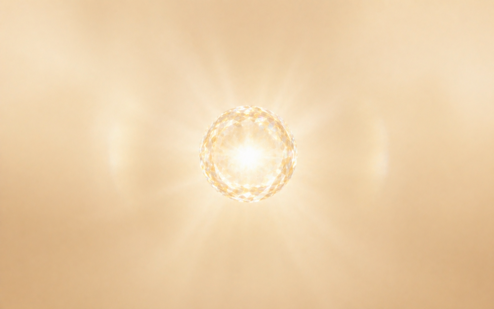 A luminous diamond-like orb of light